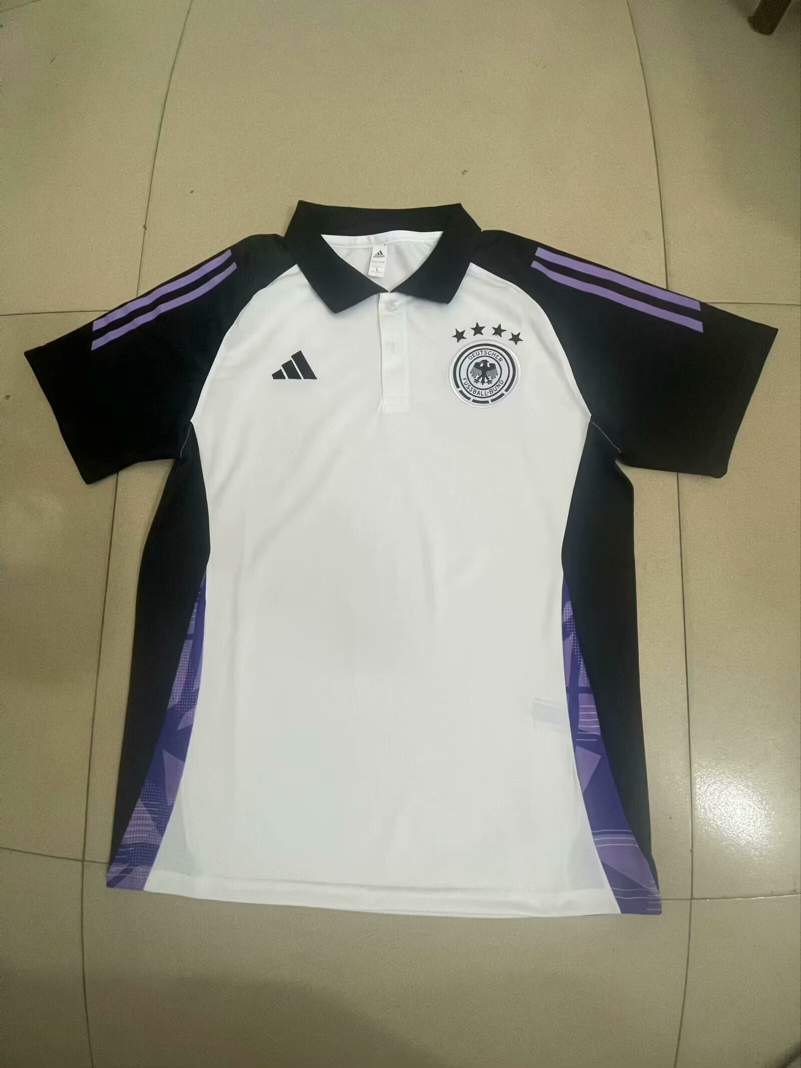 AAA Quality Germany 24/25 White/Black Polo Shirts